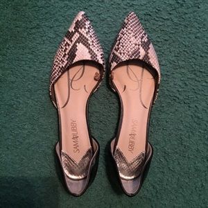 Sam & Libby Snakeskin Flats